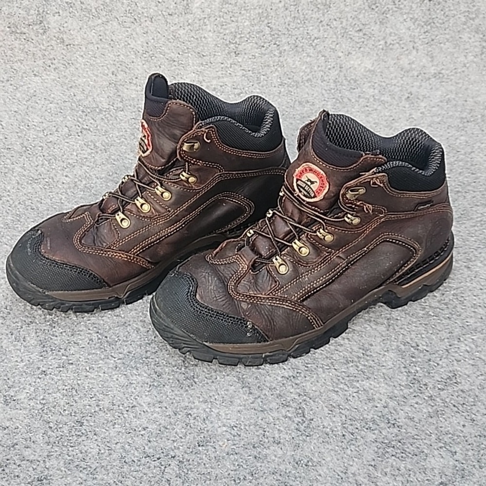 Red Wing Boots Irish Setter Leather SafetyToe Lace Up 83402 Men 8.5D Vibram Sole